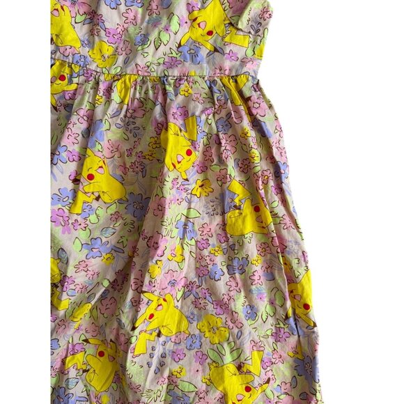 POKEMON Girls Pikachu Floral Dress Size Large 9/10 - Picture 6 of 7